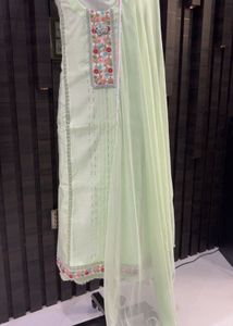 Mint Green Embroidered Salwar Kameez