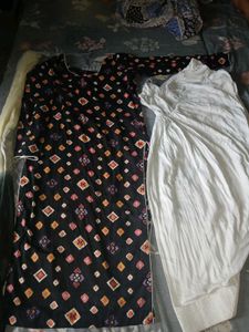 Full Suit Kurti  White  Salwar +duppta