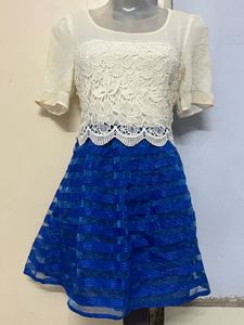 Pintrest Chic White &amp; Blue Dress