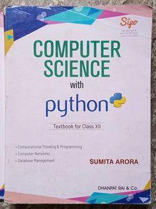 Computer Science With Python Class 12 Sumita Arora