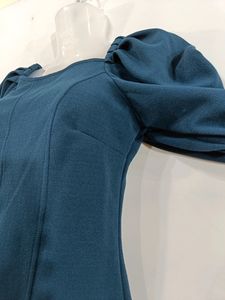 Athena Teal Puff Sleeve Top (Women)