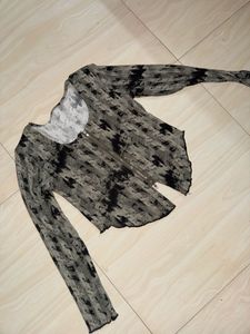 olive zipper top