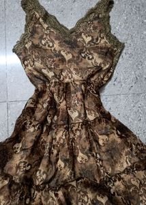 Brown Earthy/forestcore Dress