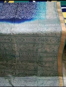 6Brand New Bandhani cotton silk saree set