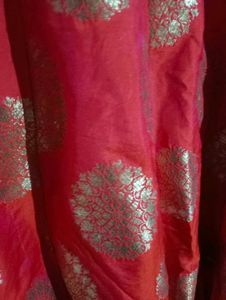 Elegant Embroidered Velvet &amp; Silk Dress