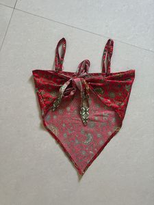 Bohemian Crop Top Red - Free Size