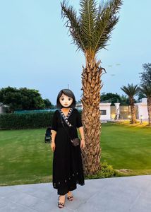 Black Mirror Work Kurta From Bunaai