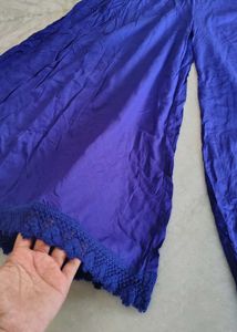 Royal Blue Sharara /Plazo New With Tag 2 Pockets