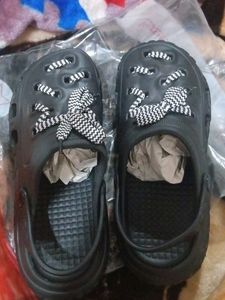 Stylish Black Clogs with Laces