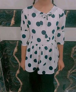 Brand New Polkadot Top For Girls