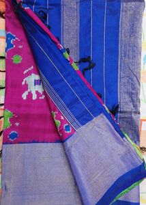 Silk Saree with Elephant Print