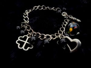 Charm Bracelet with Heart &amp; Clover