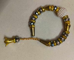 Beaded Bracelet with Gold Accents