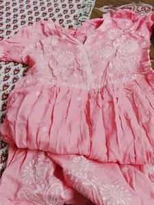 Pink Embroidered Kurta Set