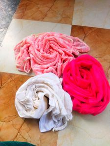 Colorful Dupattas - Set of 3