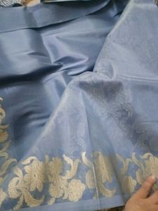 Beautiful Designer Silk Saree In Grey