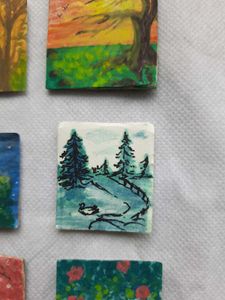 6 Mini Paintings For Decoration