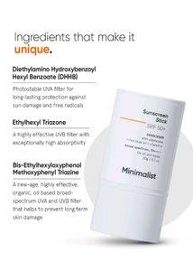Minimalist SPF 50+ Sunscreen Stick