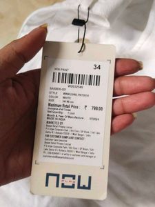 White Wide Leg Pants