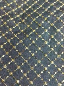 Gold Embroidered Black Blouse Piece