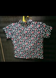 Shirt Style Crop Top