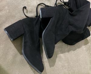 Black Suede Knee boots