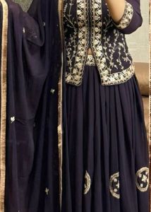 Heavy Lace Work Gold Jari Lehenga Set