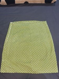 Green Polka Dot Mini Skirt