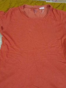 Peach Crew Neck Tee