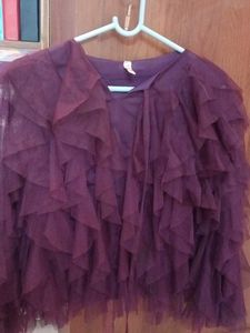 Stylish Purple Layered Jacket