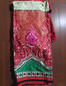 Red Embroidered Salwar Kameez Suit