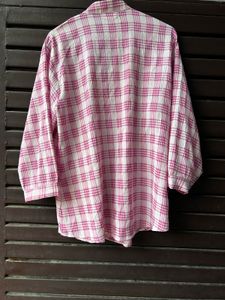 Pink Plaid Button-Down