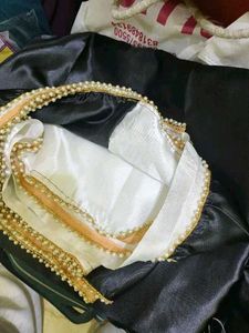 Women Saree black &amp; white colour