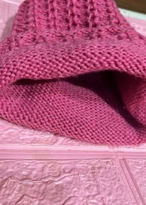 Crochet Pink Winter Beanie