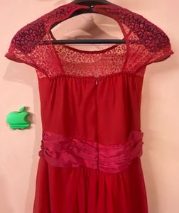 Red Chiffon Maxi Dress