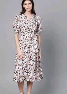 Stylish Printed Midi Dress size xs
