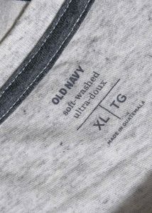 Old Navy Men Grey Cotton Oversized Tshirt