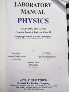 Physics Laboratory Manual For Class 11