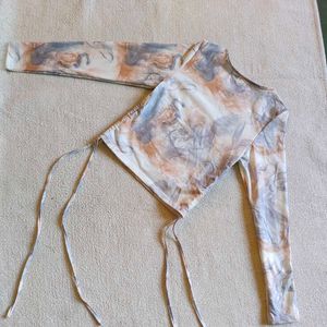 Side Tie Long Sleeve Top