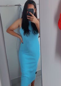 Womens Summer Tank Top Dress Crewneck