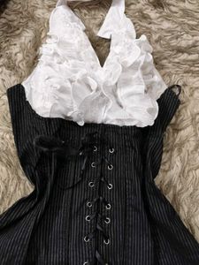 Steampunk Mob Boss Inspired Halter Neck Corset Top