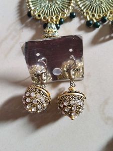 Beaded Colorful Necklace and Earrings