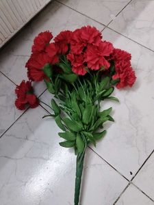 Red Bunch Of Artificial Flowers
