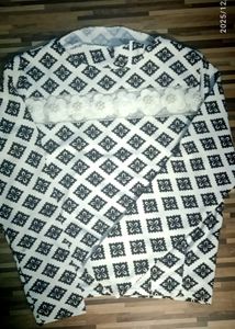 Patterned Long Sleeve Top