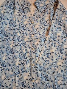 Blue Floral Shirt