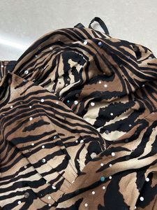 Animal Print One Shoulder Dress