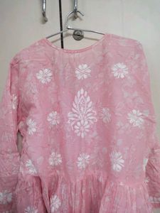 Lucknowi Chikan Kari Short Kurti