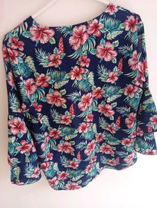 Floral Blue Top