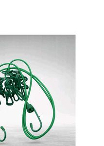 Clothes Hanging 2 Hook Drying Rope 12 Clips Portab