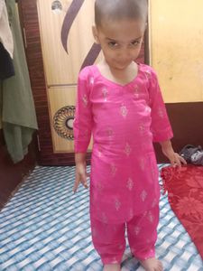 Rani Gulabi Printed Salwar Suit